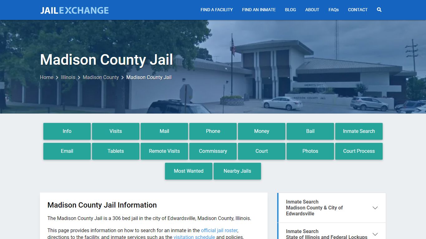 Madison County Jail, IL Inmate Search, Information